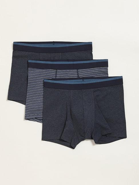 wes lounge by westside navy assorted trunk - pack of 3