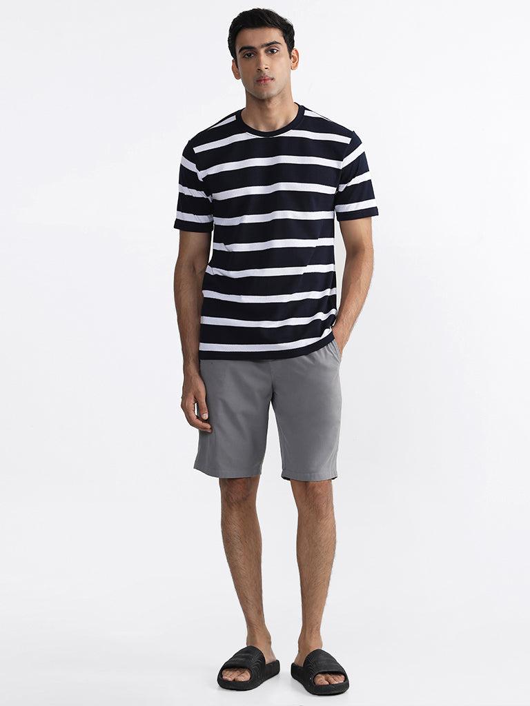 wes lounge navy striped t-shirt