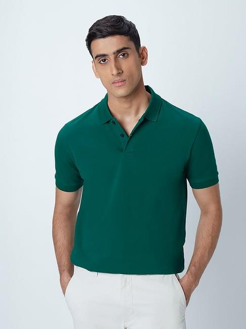 wes casuals by westside emerald slim-fit polo t-shirt