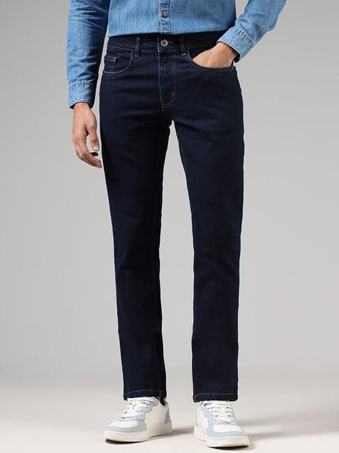 wes casuals by westside navy relaxed fit mid rise denim jeans