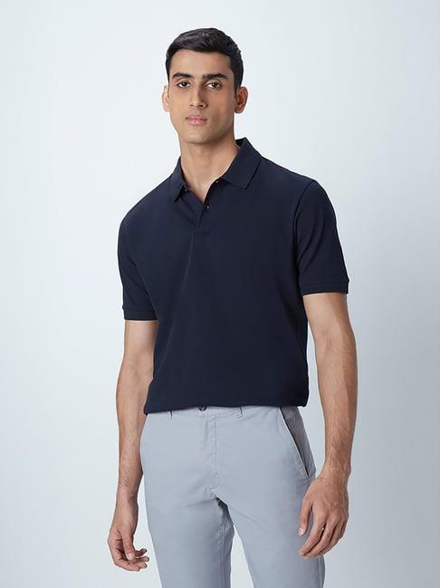 wes casuals by westside navy relaxed-fit polo t-shirt