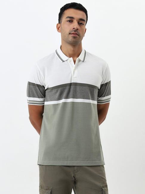 wes casuals by westside sage relaxed-fit cotton polo t-shirt