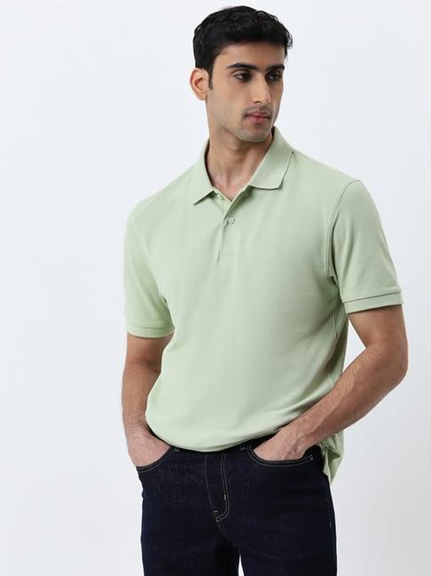 wes casuals by westside sage relaxed-fit polo cotton blend t-shirt