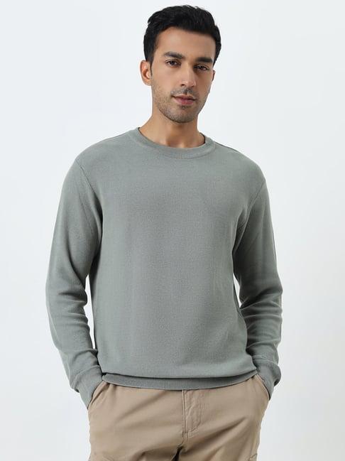 wes formals by westside sage slim-fit knit-textured sweaters