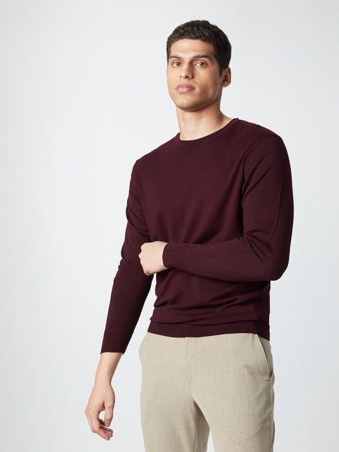 wes formals by westside wine knitted slim-fit sweater