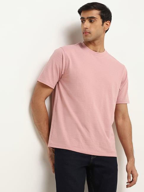 wes lounge by westside dusty pink relaxed fit knit t-shirt