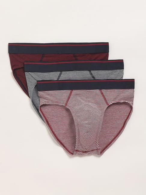 wes lounge by westside multicolor striped briefs - pack of 3