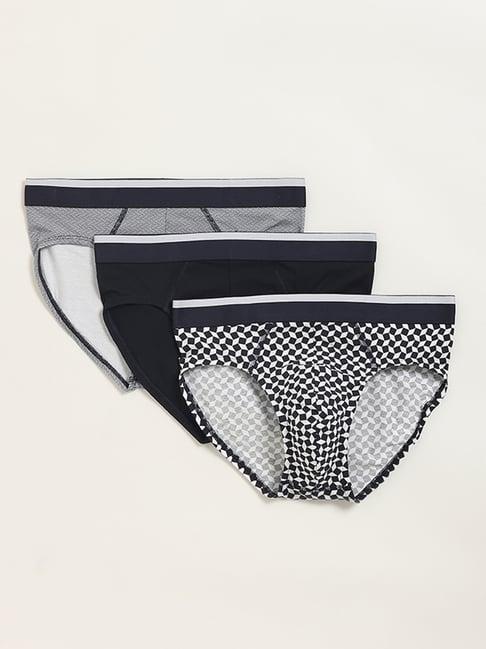 wes lounge by westside navy assorted brief - pack of 3