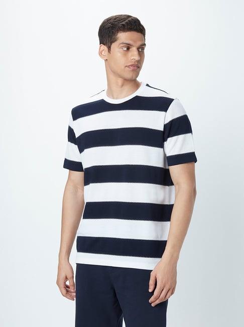 wes lounge by westside navy relaxed-fit striped t-shirt