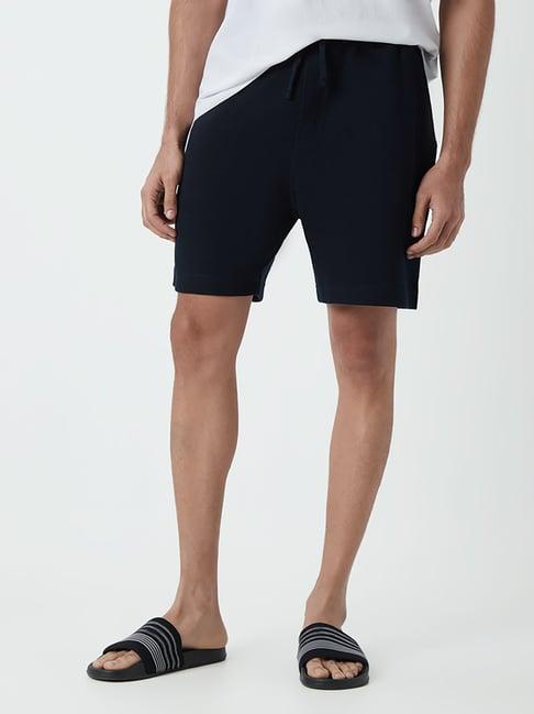 wes lounge by westside navy self-textured relaxed-fit shorts