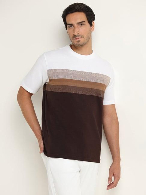 wes lounge by westside white relaxed-fit textured t-shirt