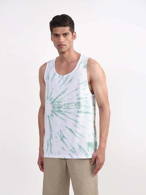 wes lounge by westside white tie-dye relaxed-fit t-shirt