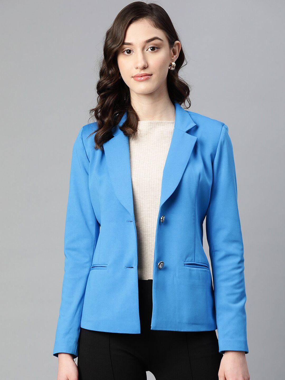 westclo notched lapel slim-fit single-breasted blazer