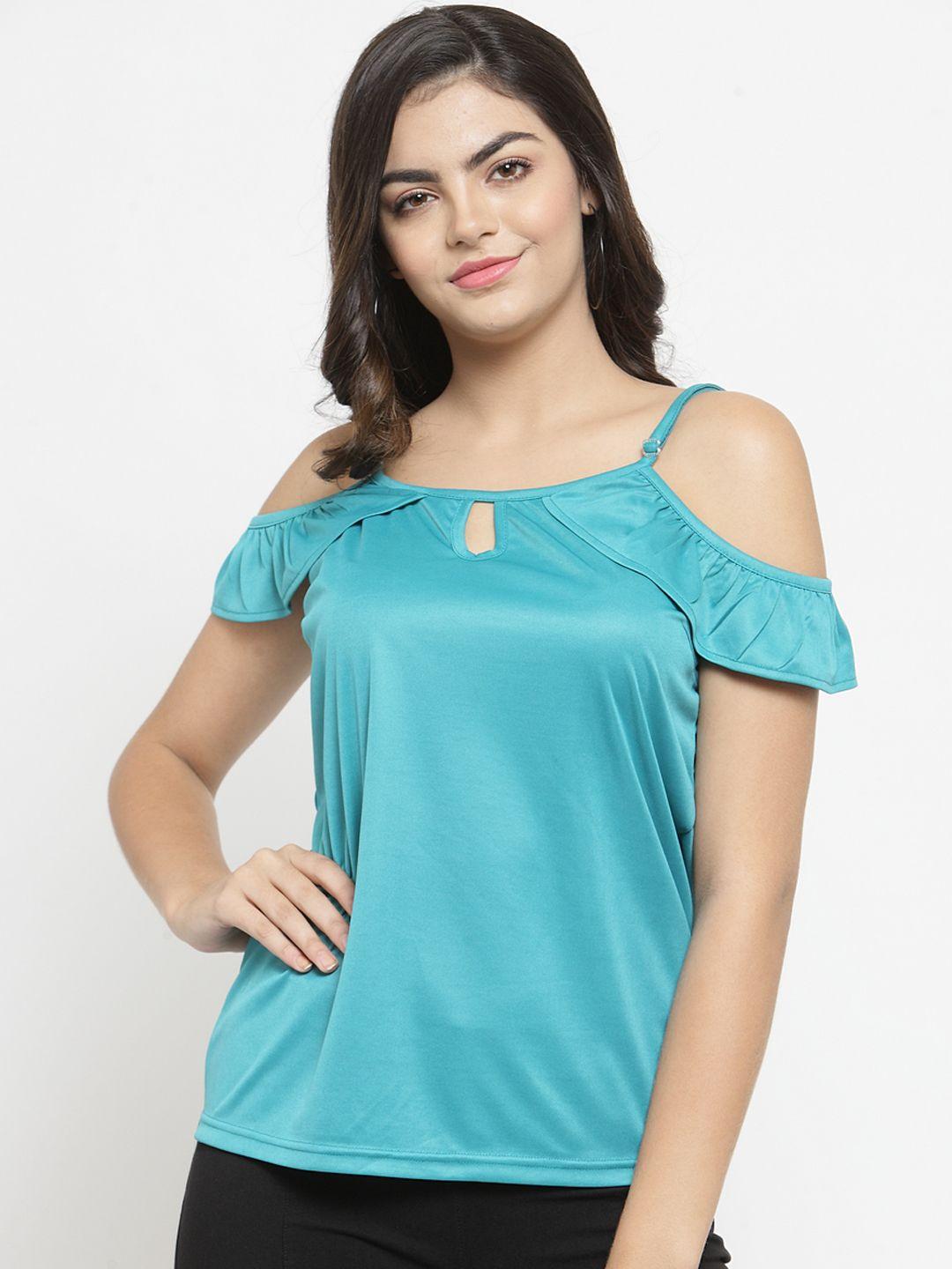 westclo women blue solid top