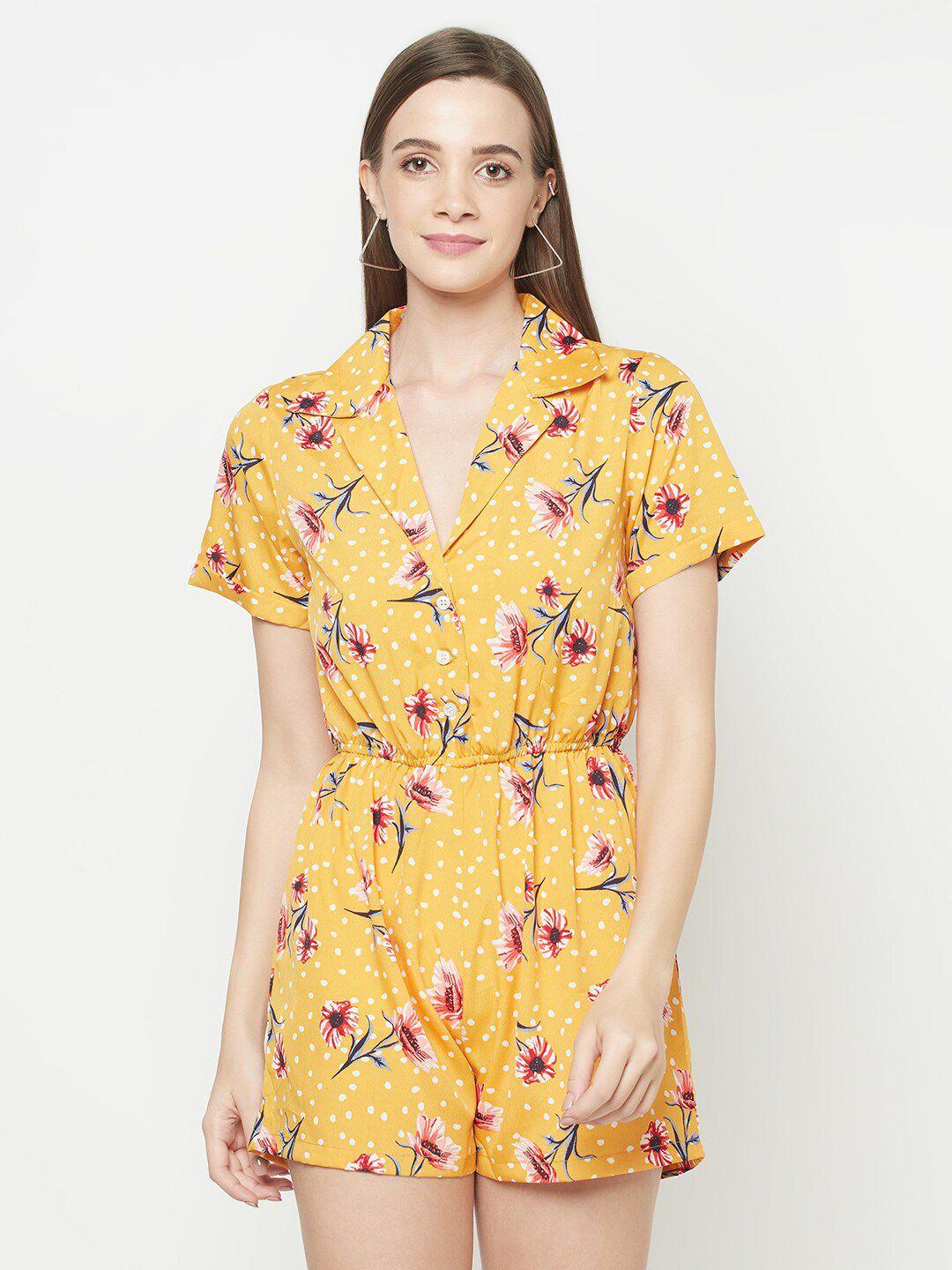 westclo yellow & red printed jumpsuit