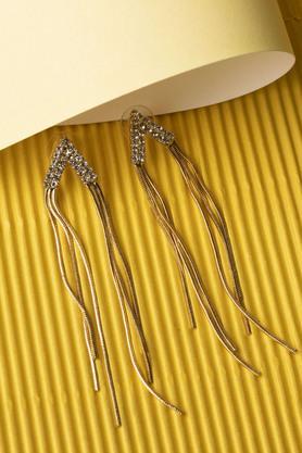 western extremely lightweight chain step tassle earrings
