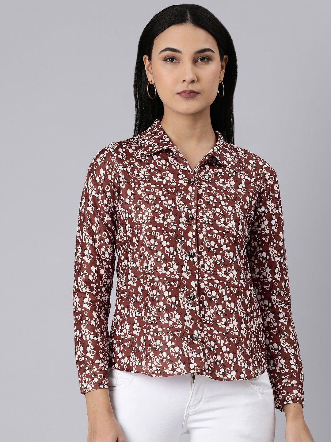 westhood original floral opaque printed pure cotton casual shirt