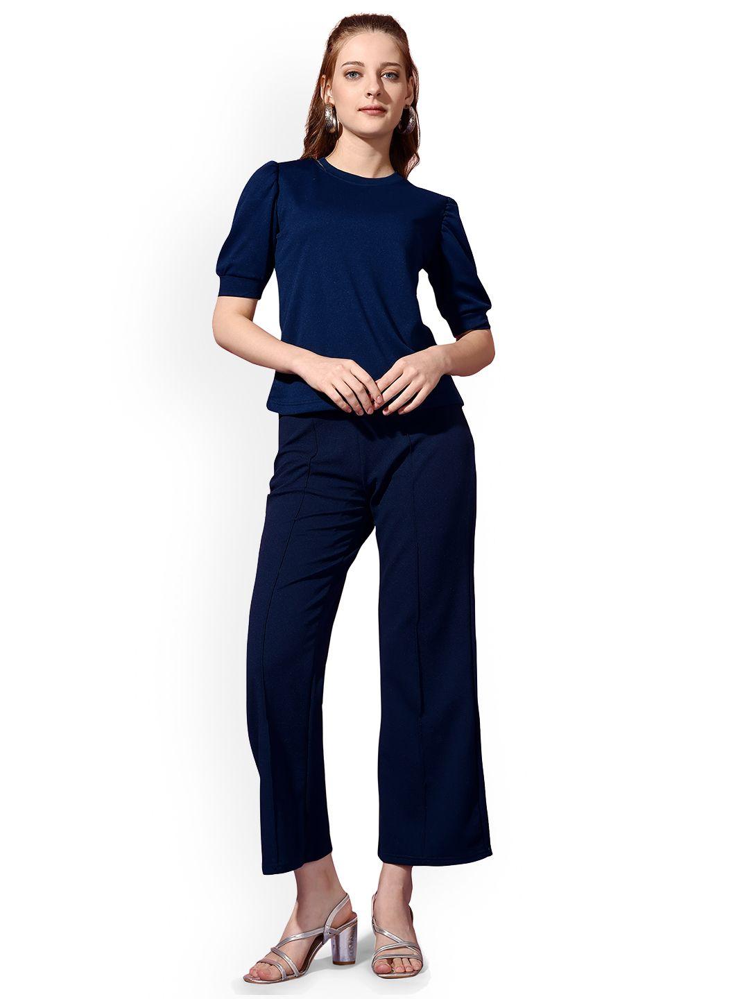 westhood puffed sleeves top with trousers