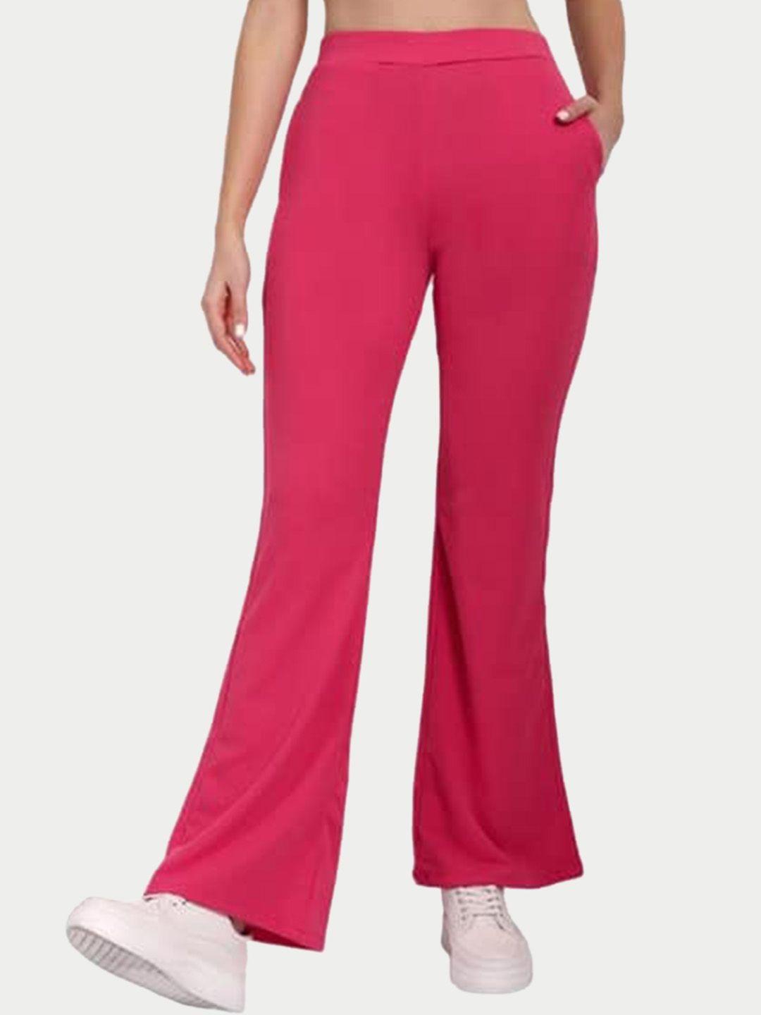 westhood women coral smart flared high-rise trousers