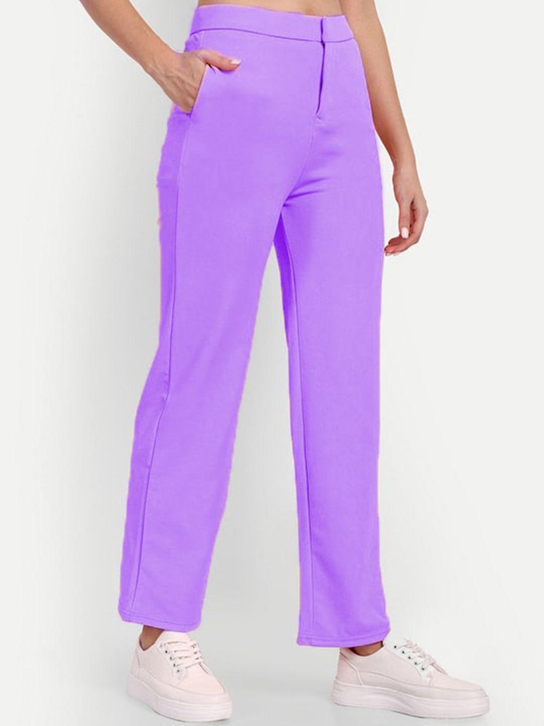 westhood women lavender smart high-rise trousers