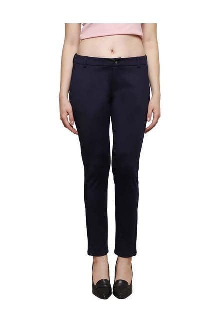 westwood navy flat front trousers