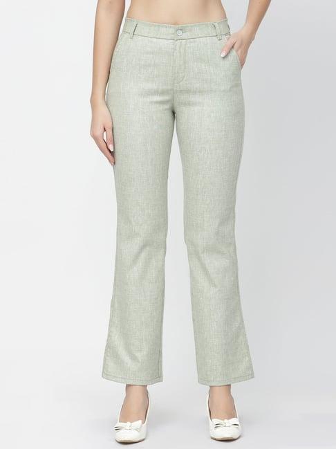 westwood olive relaxed fit mid rise trousers