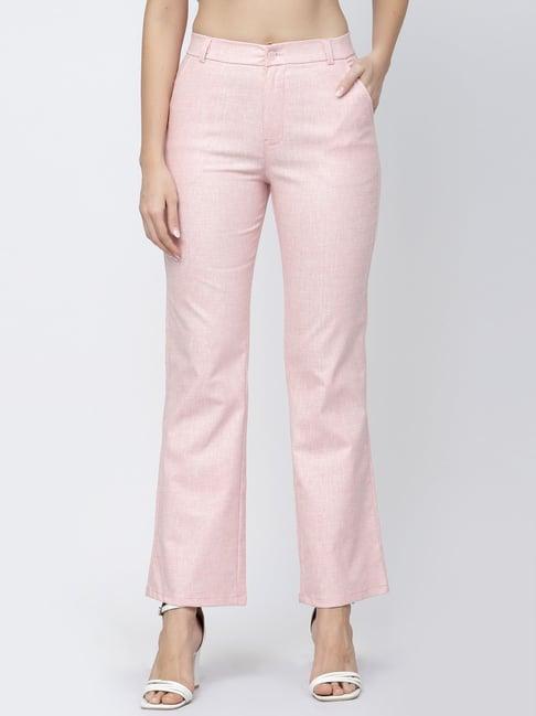 westwood pink relaxed fit mid rise trousers