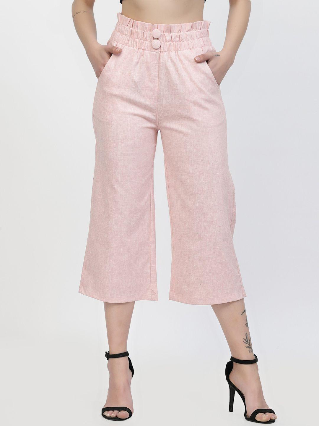 westwood women linen relaxed easy wash culottes trousers