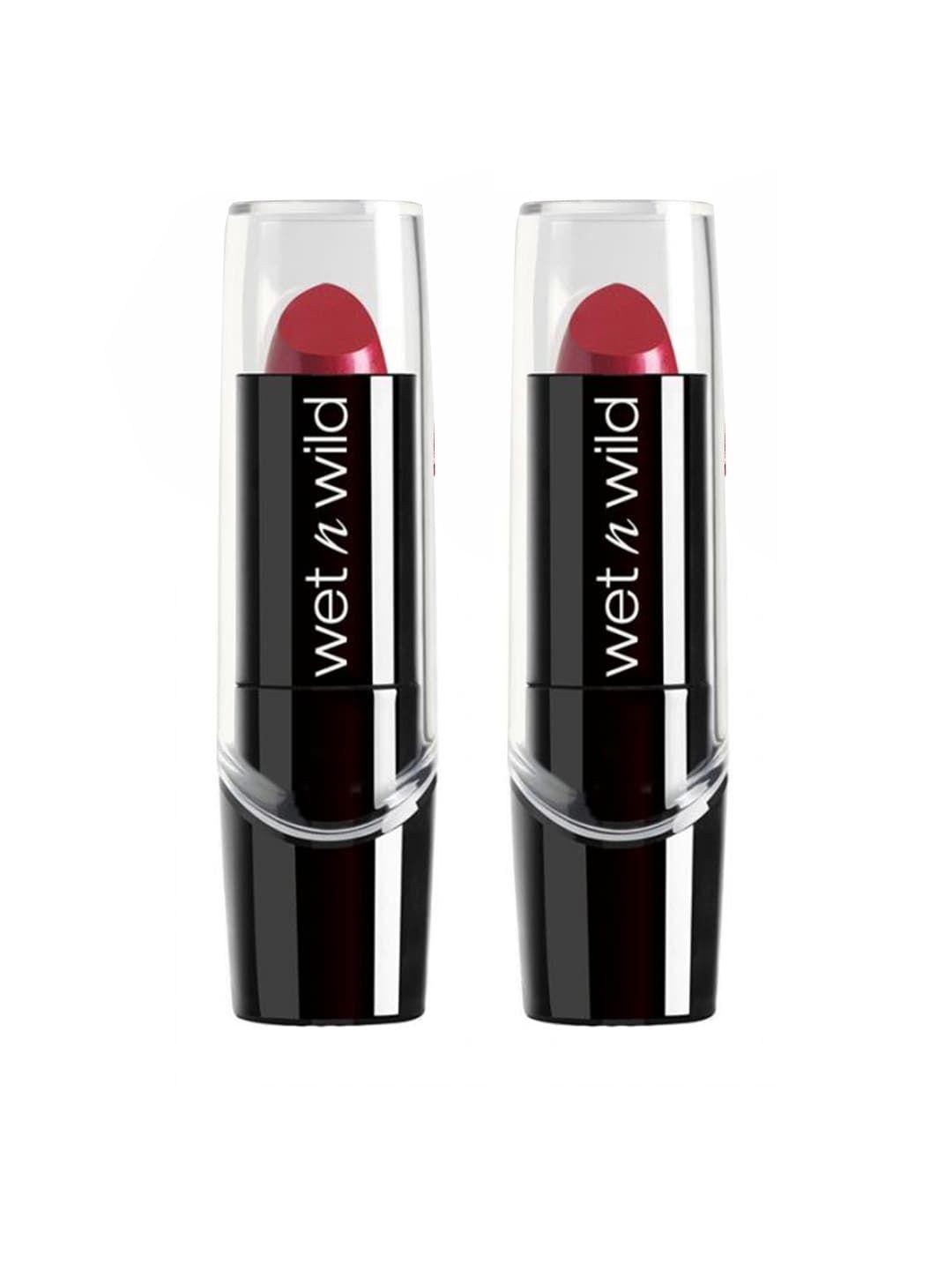 wet n wild sustainable set of 2 silk finish just garnet lipsticks e538a