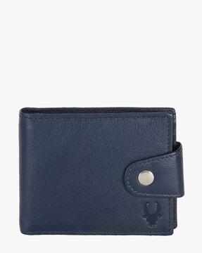 wh275 b bi-fold wallet with snap-button closure