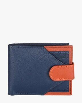 wh553 bl colorblock bi-fold wallet with card holder