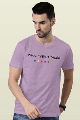 whatever it takes round neck mens t-shirt - lavender