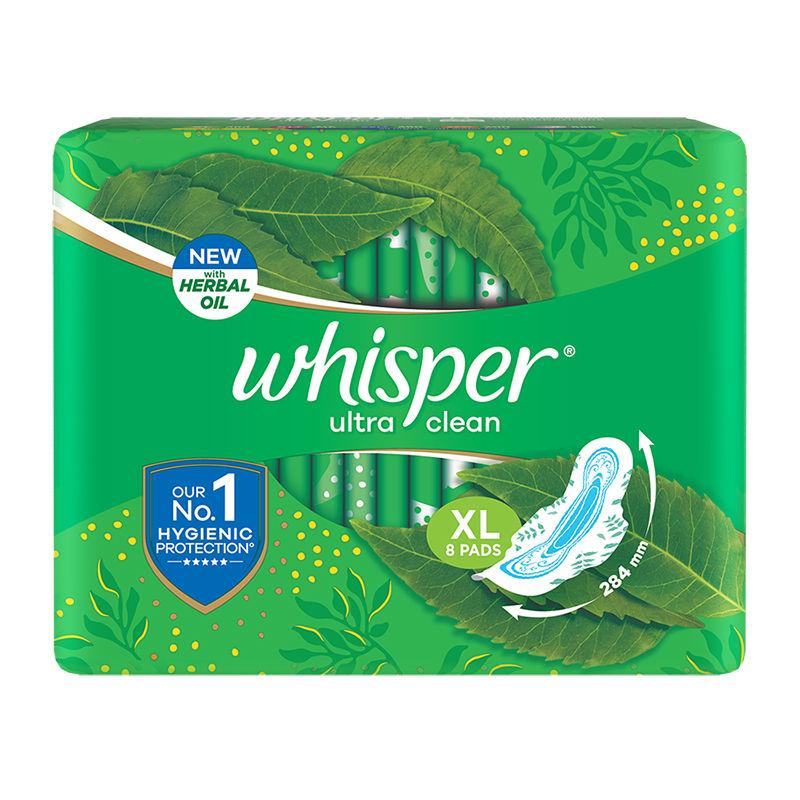whisper ultra clean xl 8s sanitary pads for women