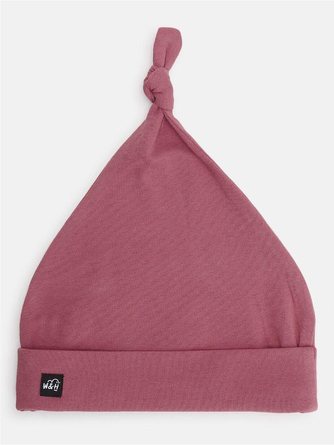 whistle & hops kids organic cotton solid printed beanie