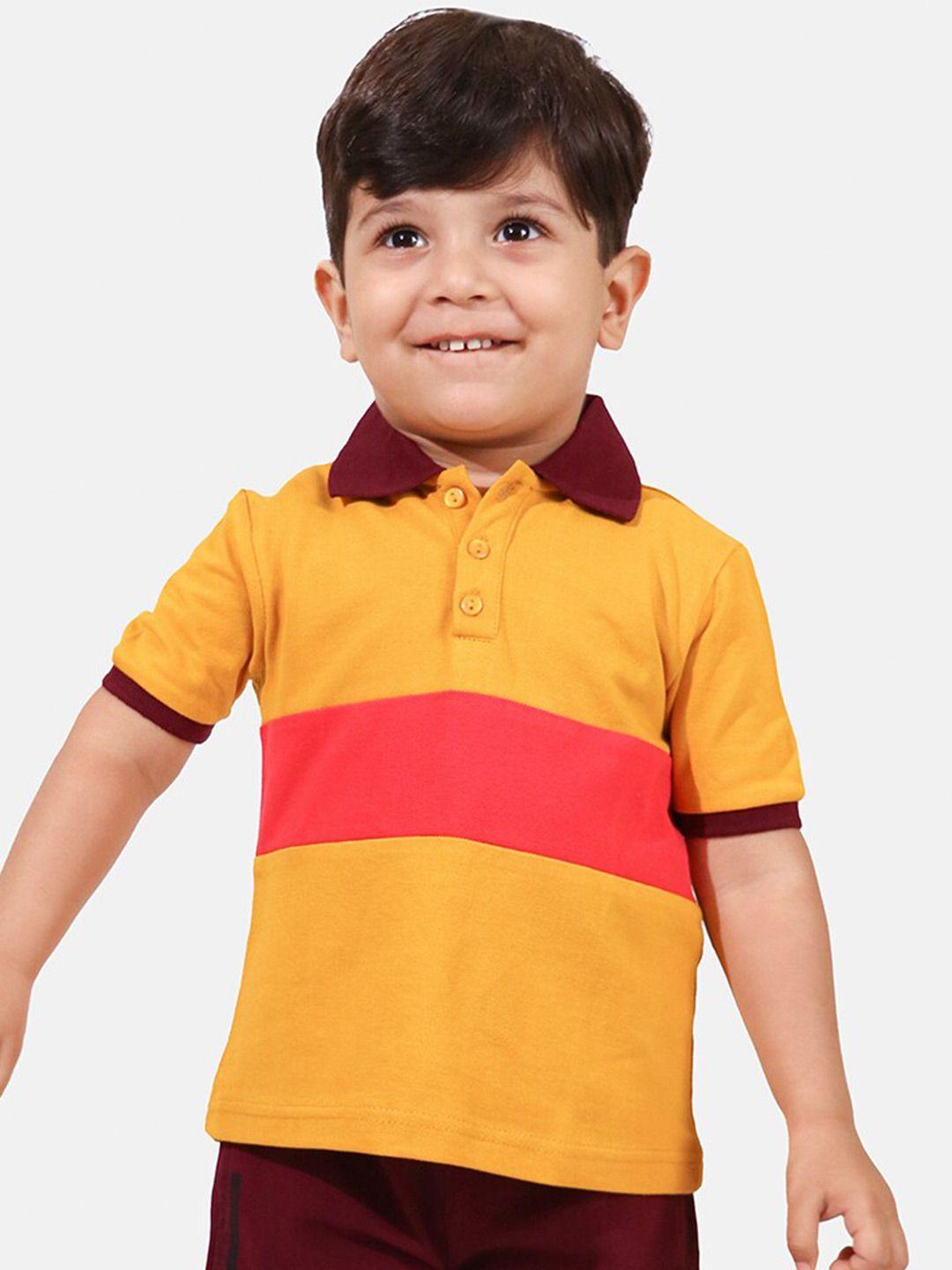 whistle & hops boys colourblocked t-shirt with shorts