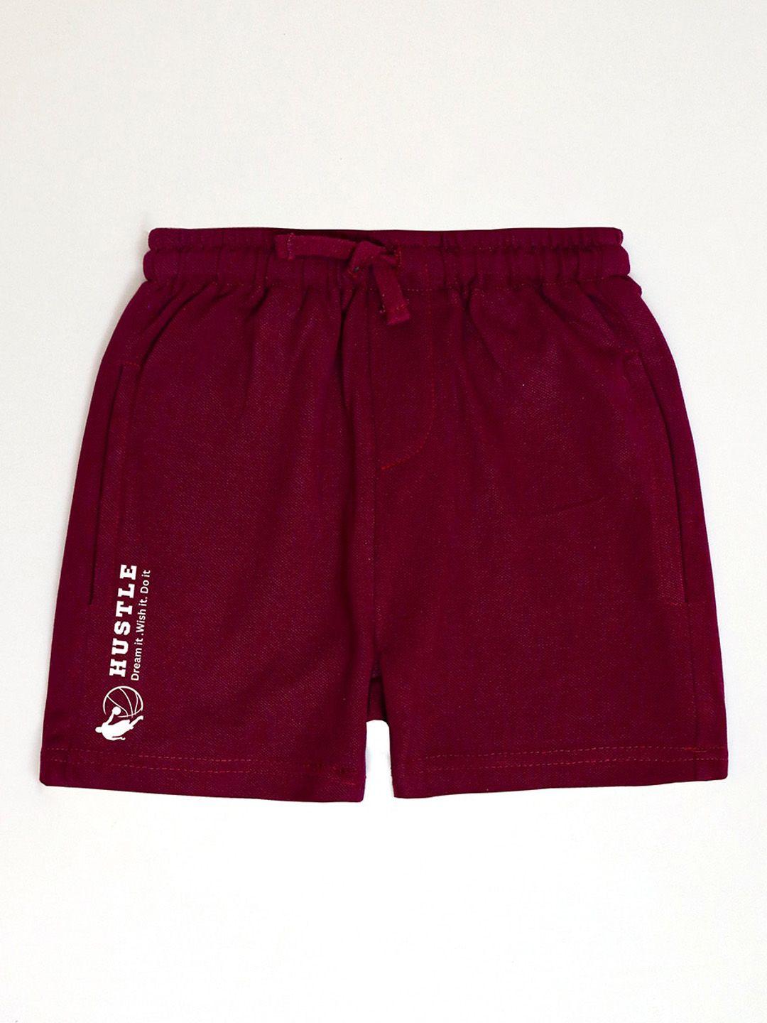 whistle & hops boys mid-rise pure cotton shorts