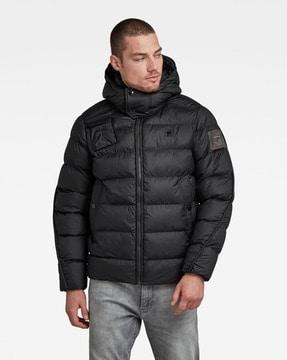 whistler padded zip-front bomber jacket with detachable hood