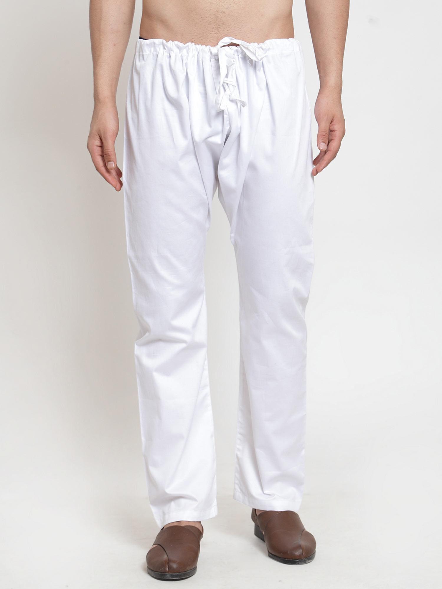 white 100% cotton churidar pyjama