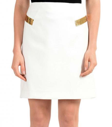 white a-line skirt