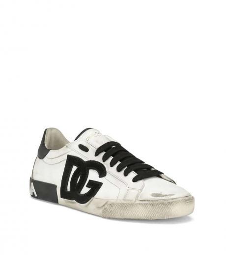 white black logo sneakers