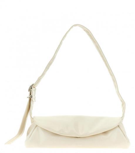 white cannolo big shoulder bag