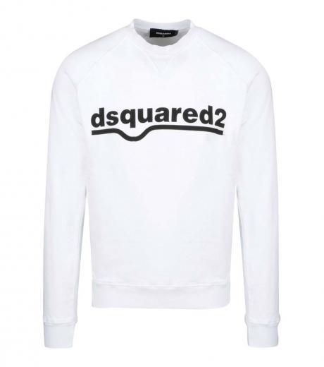 white classic raglan fit logo sweater
