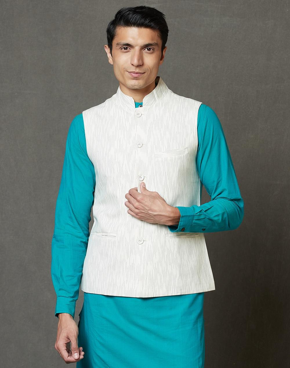 white-cotton-abstract-slim-fit-gilet