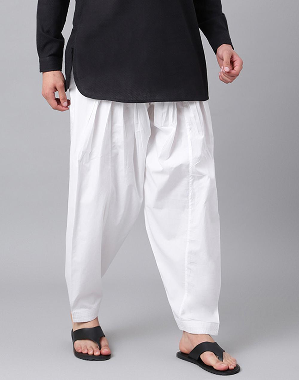 white cotton comfort fit salwar