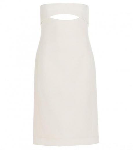 white cut-out midi dress