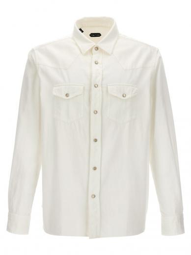 white denim shirt