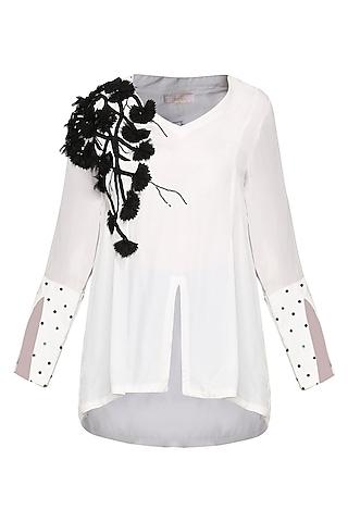 white embellished blouse