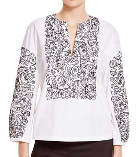 white embroidered tunic