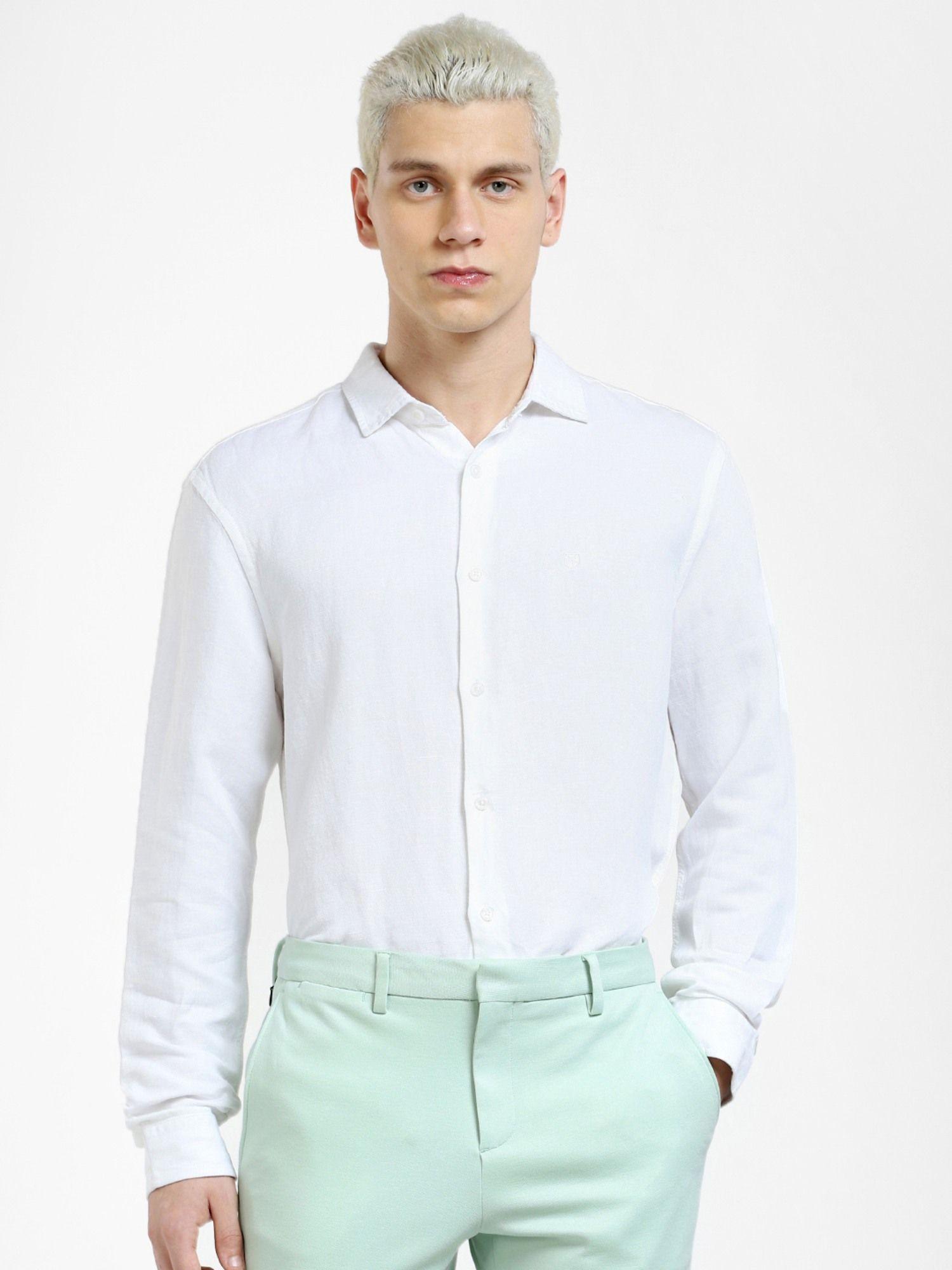 white full sleeves shirt