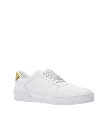 white gold low top sneakers